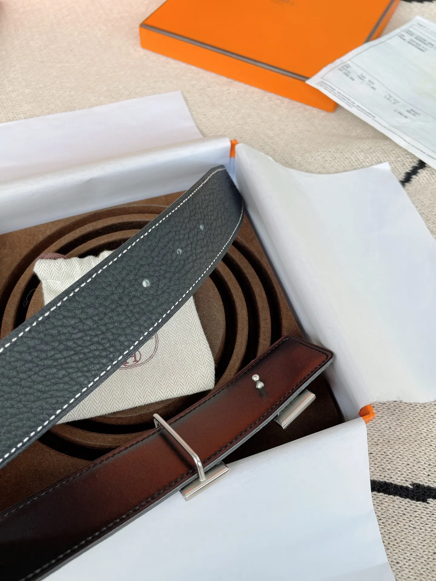 Hermès Togo牛皮 腰带 精致配饰