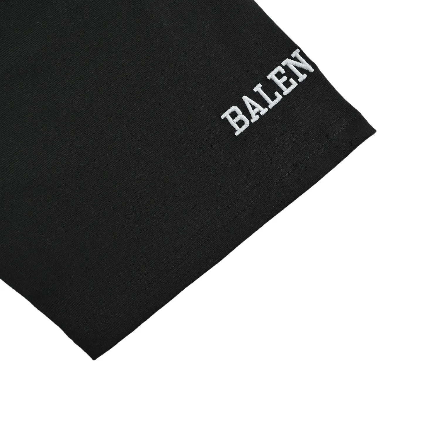 Balenciaga Black Cotton Logo Short Sleeve T-Shirt Street Casual