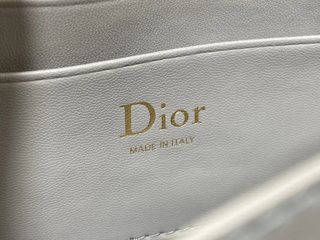 Dior 灰色 皮革 手拿包