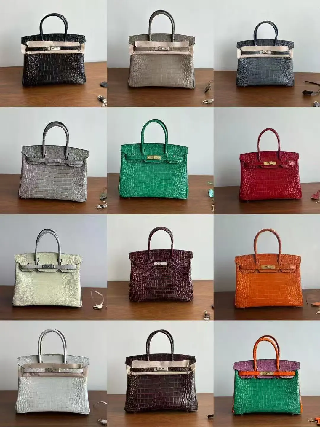 Hermès Birkin 喜马拉雅鳄鱼纹压 鳄鱼纹牛皮 手提包 13cm