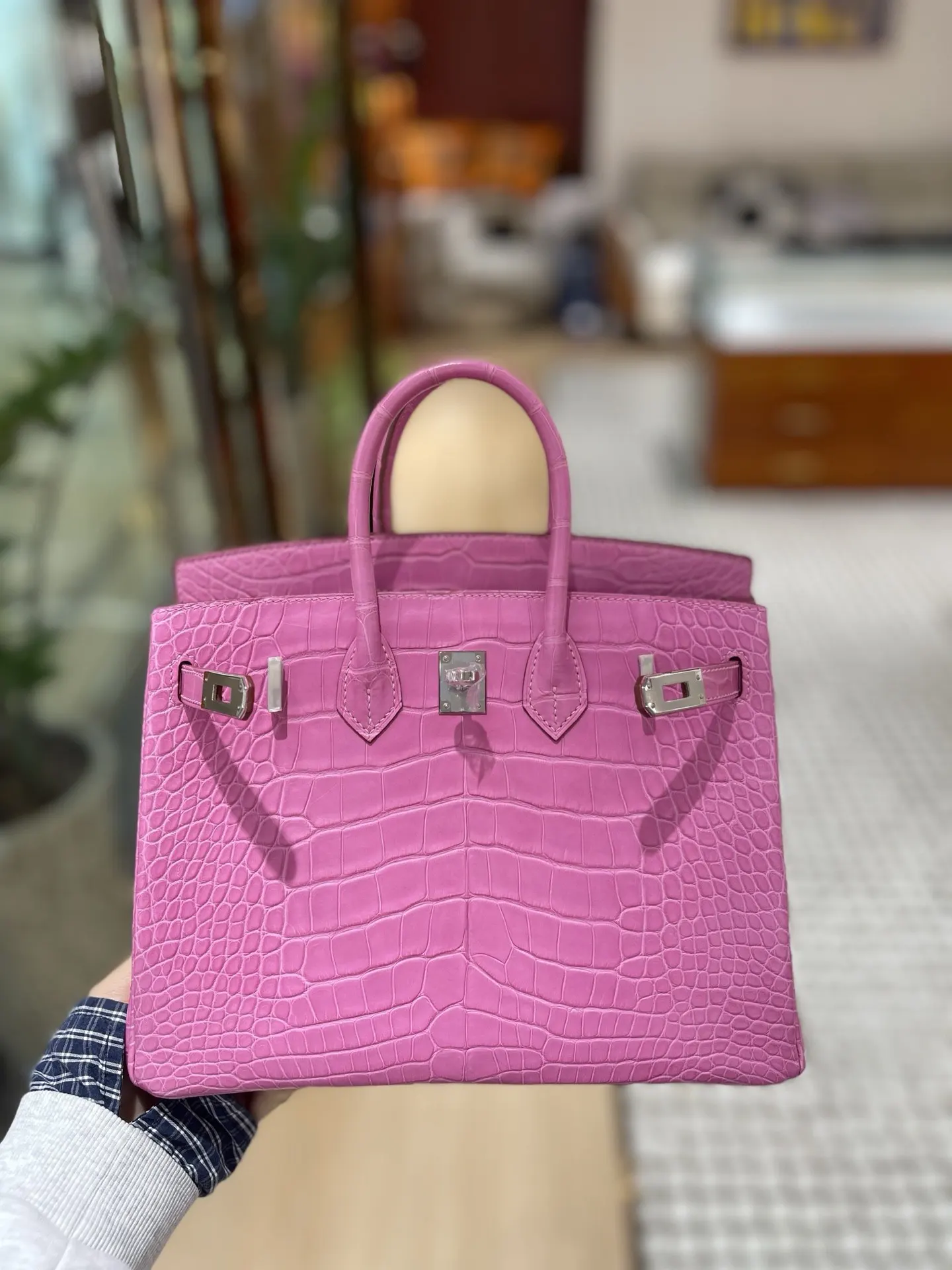 Hermès Birkin 喜马拉雅鳄鱼纹压 鳄鱼纹牛皮 手提包 13cm