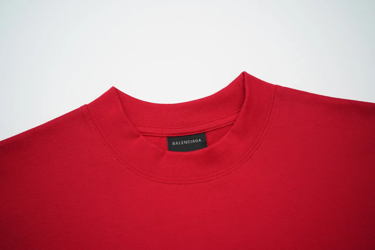 Balenciaga 红色 短袖T恤