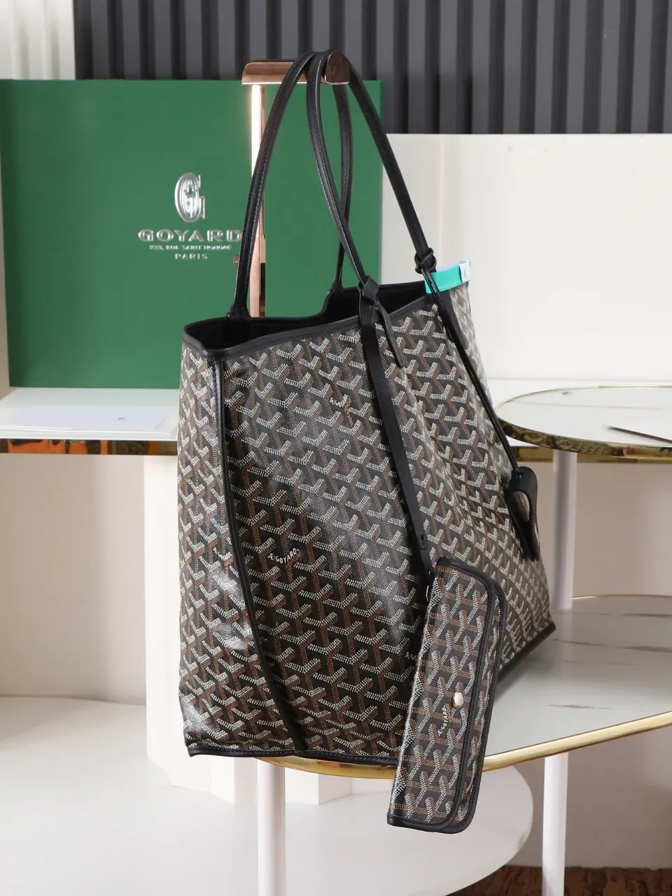 Goyard 黑色 小牛皮 托特包 大容量托特款