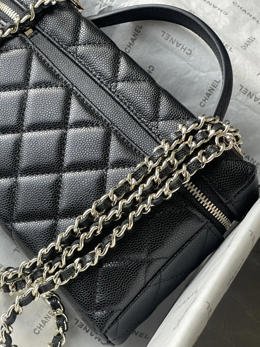 Gold Chain Bag Leather