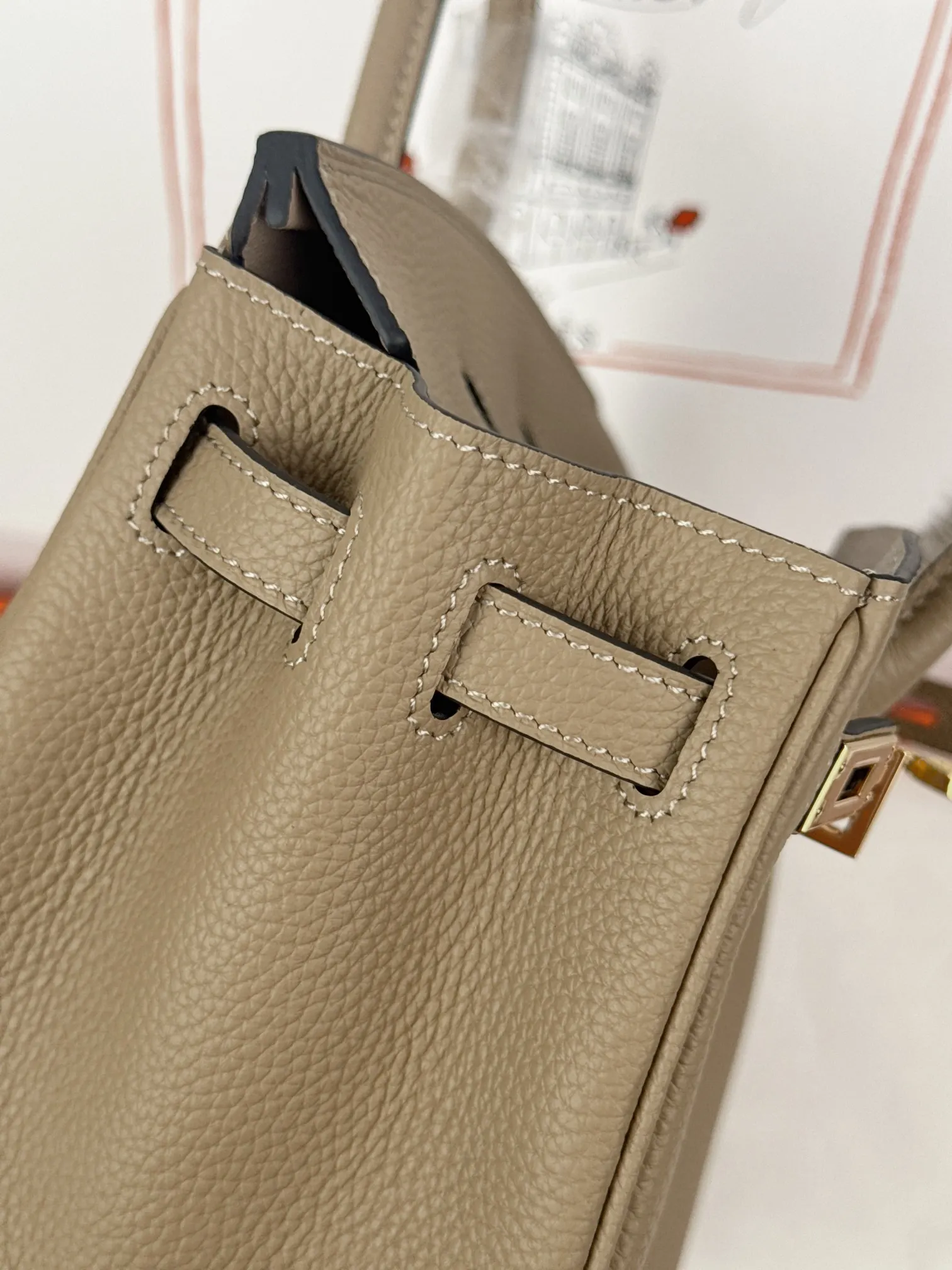 Birkin 小牛皮 togo 小牛皮 风衣灰 手提包 通勤手提款(數字9) Birkin 小牛皮 togo 小牛皮 风衣灰 手提包 通勤手提款(數字9)
