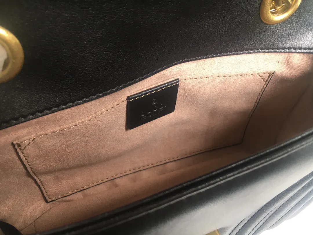Gucci Marmont 牛皮鏈條包 單肩斜挎款