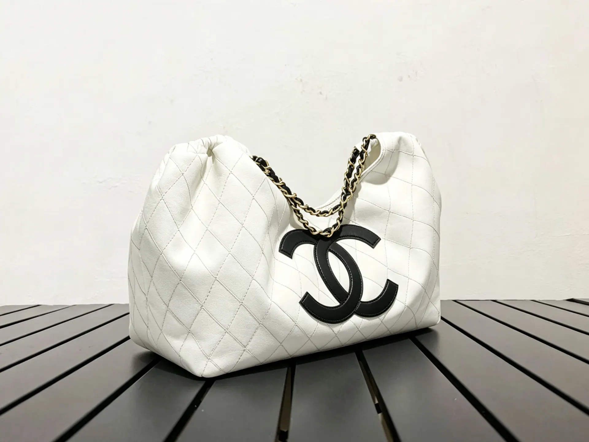 金色 丹宁 牛皮 托特包 大容量托特款