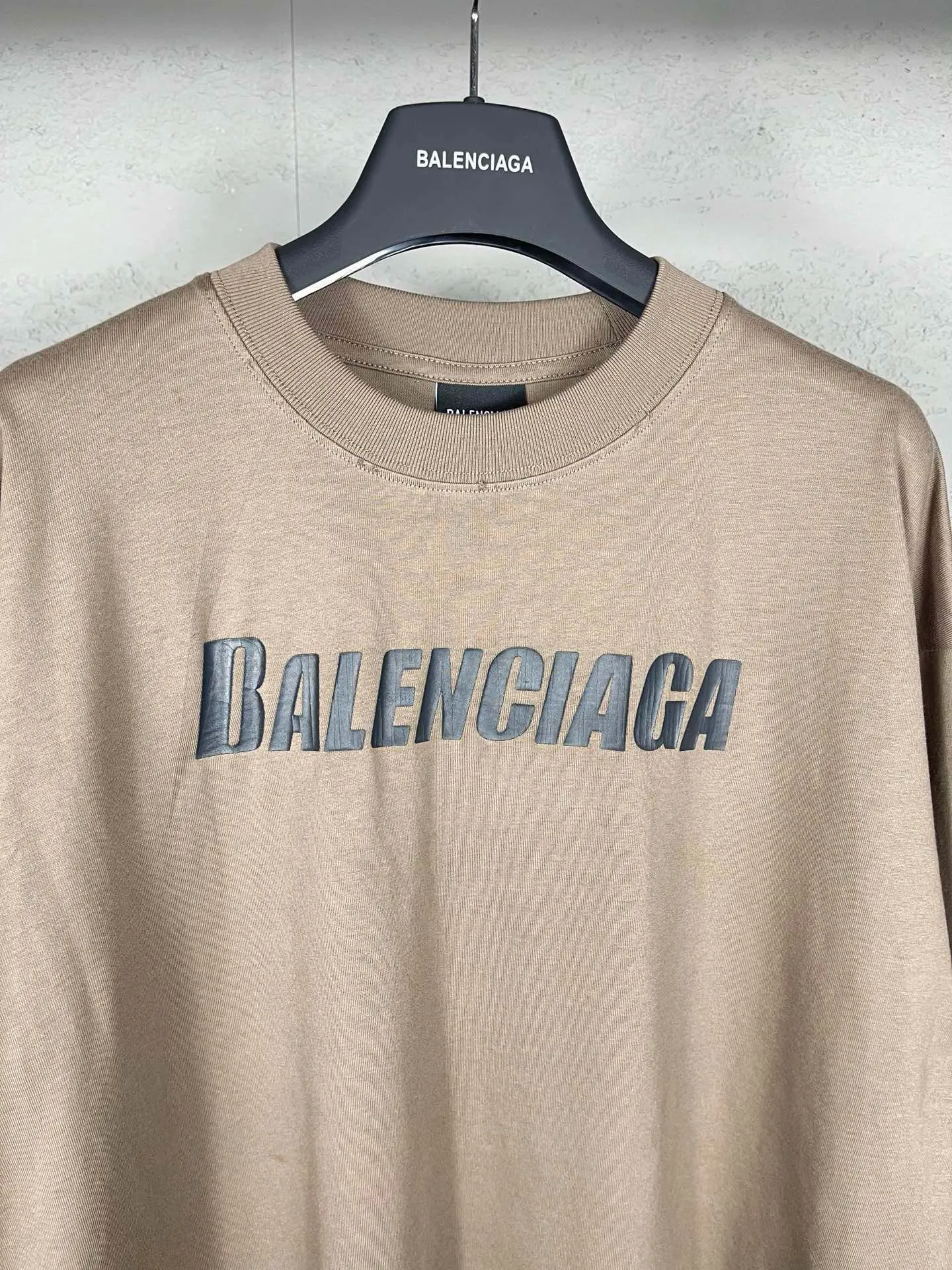 Balenciaga Black Cotton Logo Short Sleeve T-Shirt Loose