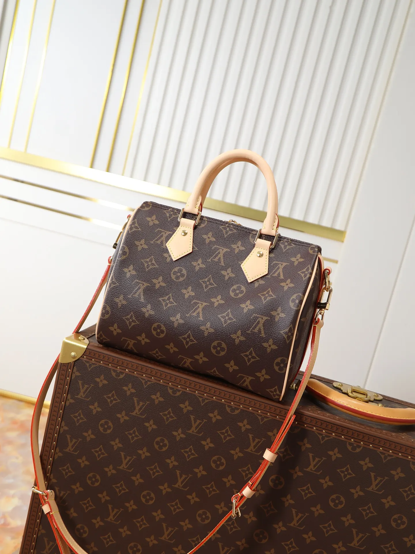 Monogram Organizer Pouch Travel Leather