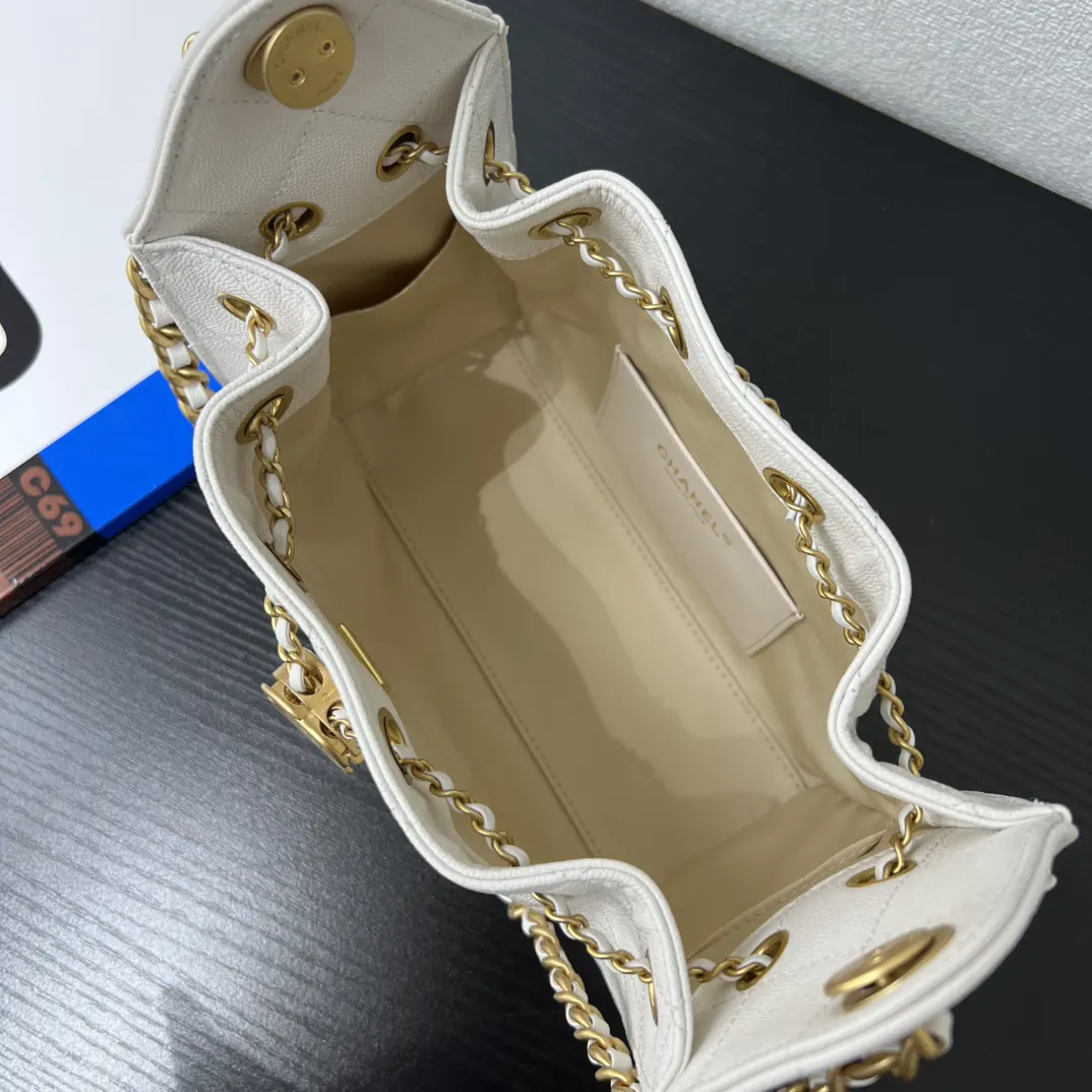 Chanel 22 白色 皮革 鏈條包
