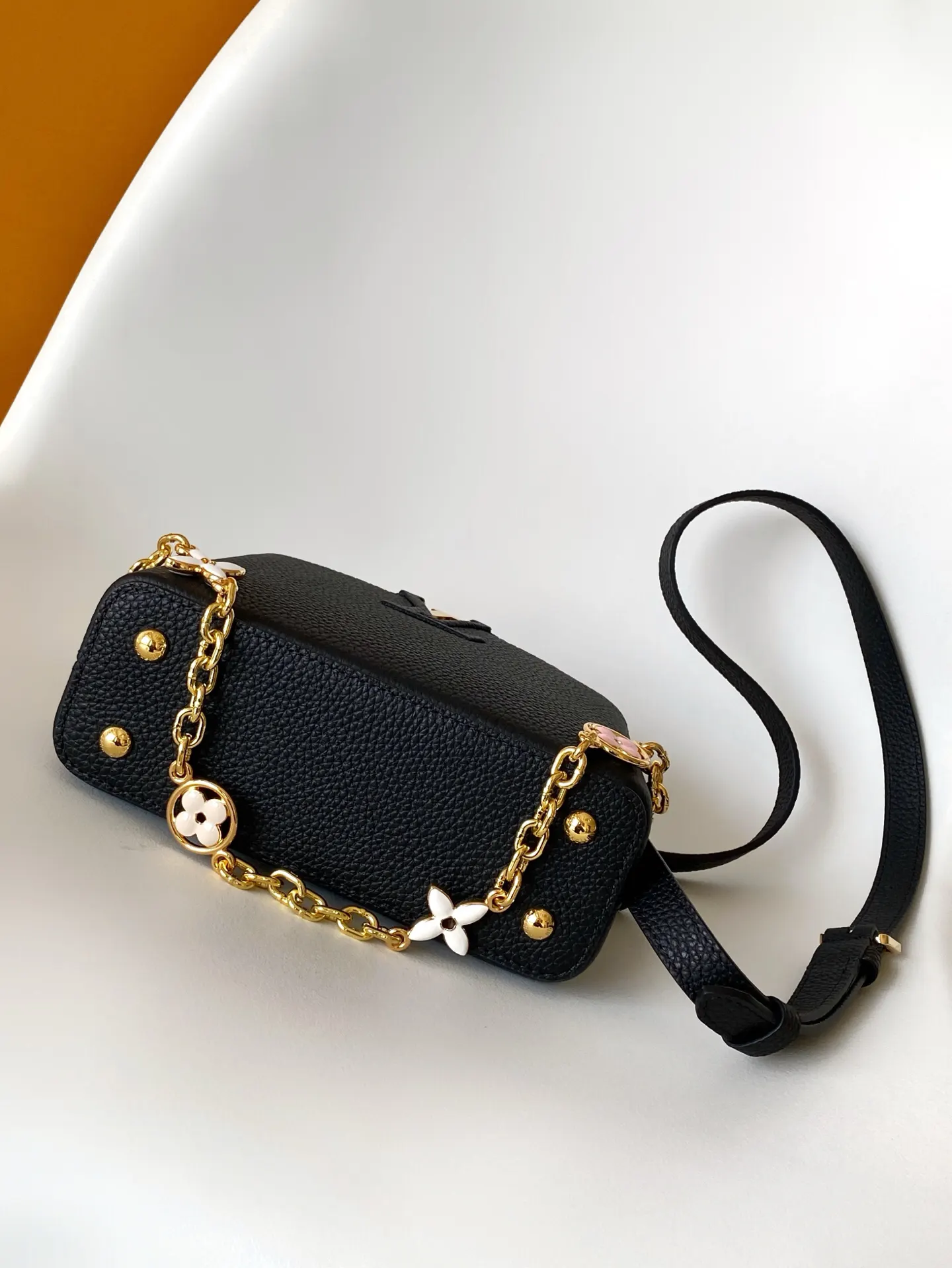 Louis Vuitton Black Chain Bag Leather