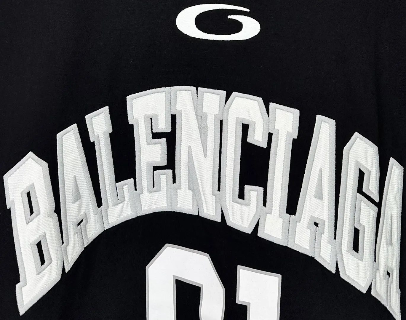 Balenciaga Letter Embroidery Short Sleeve T-Shirt Street