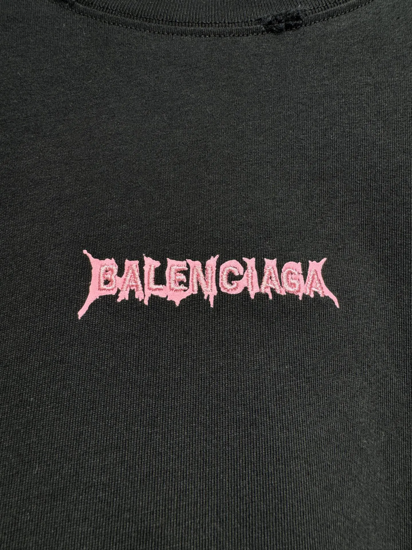 Balenciaga 26SS 粉色 Logo 字母 短袖T恤