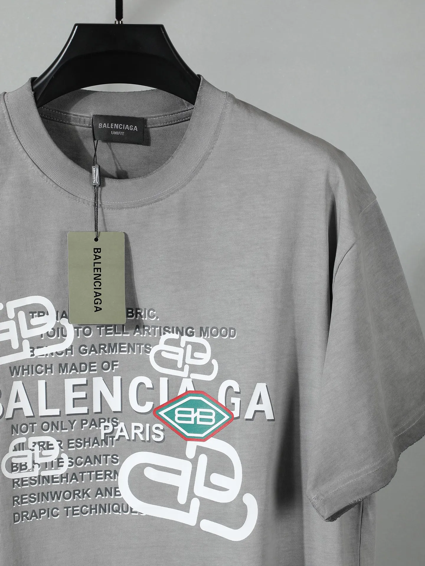Balenciaga 26Ss Logo Letter Short Sleeve T-Shirt Street