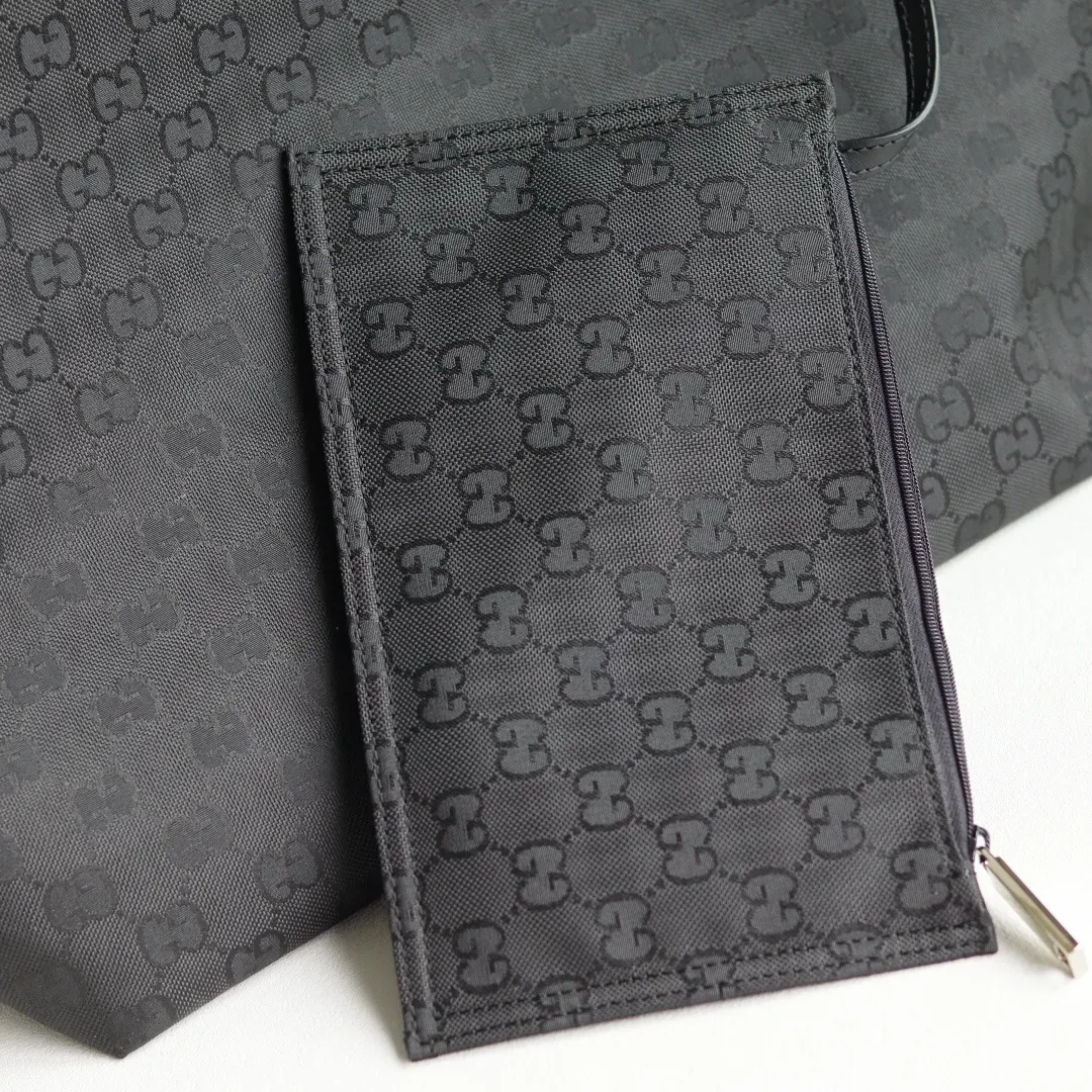Gucci Black White Tote Bag