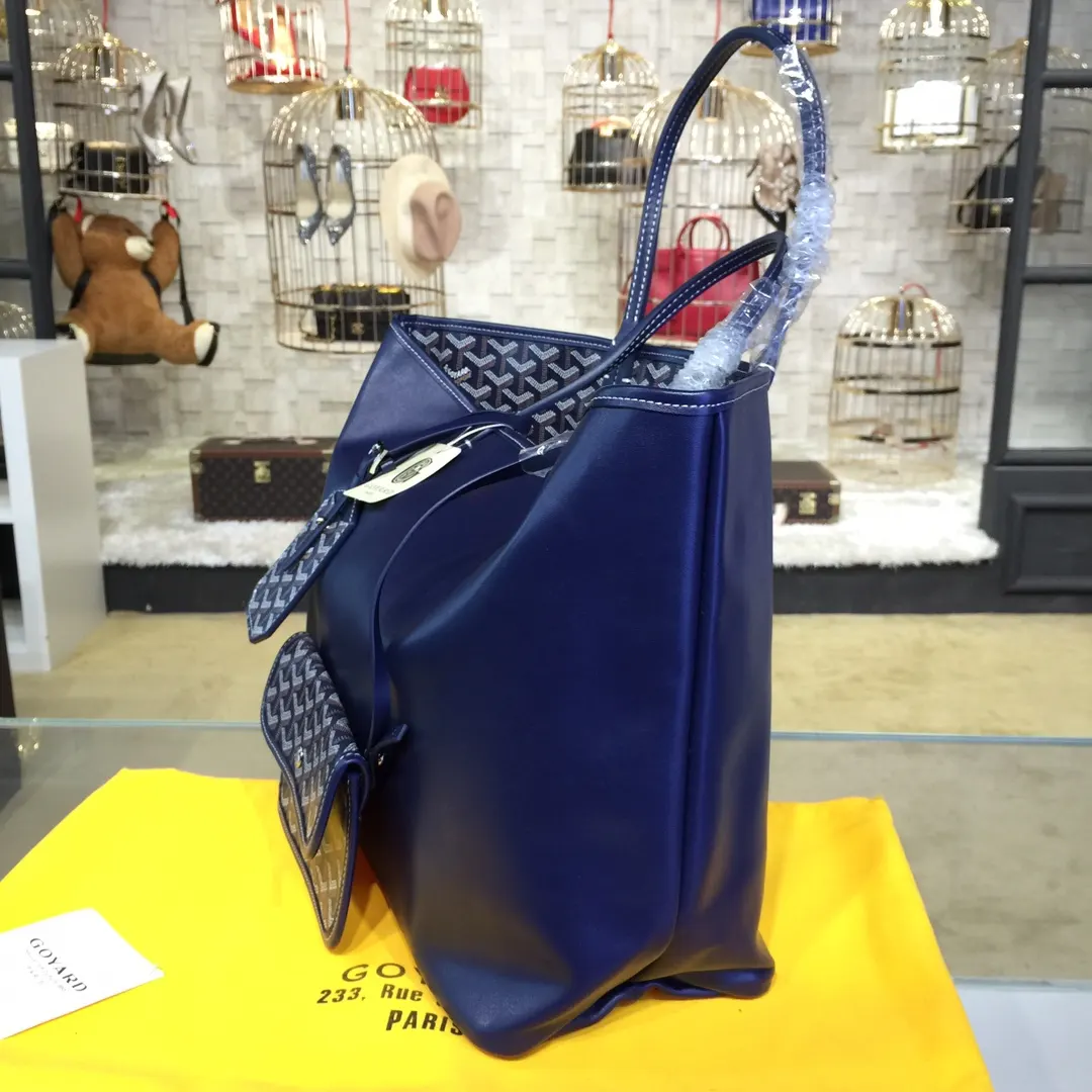 Goyard 戈雅 双面可用 充满法式优雅 订制Y字母涂鸦料 皮轻 托特包 大容量托特款