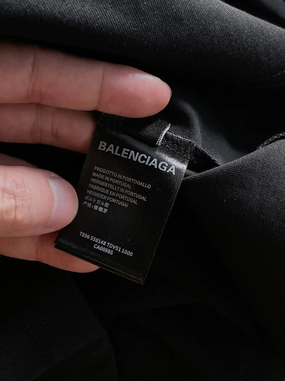 Balenciaga 黑色 純棉 Logo 短袖T恤