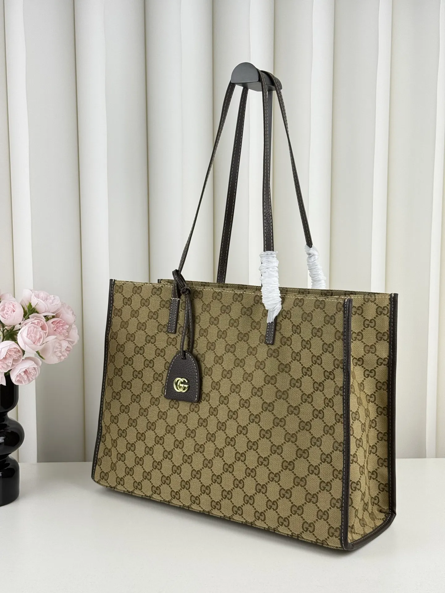 Monogram Tote Bag Vintage Classic Canvas