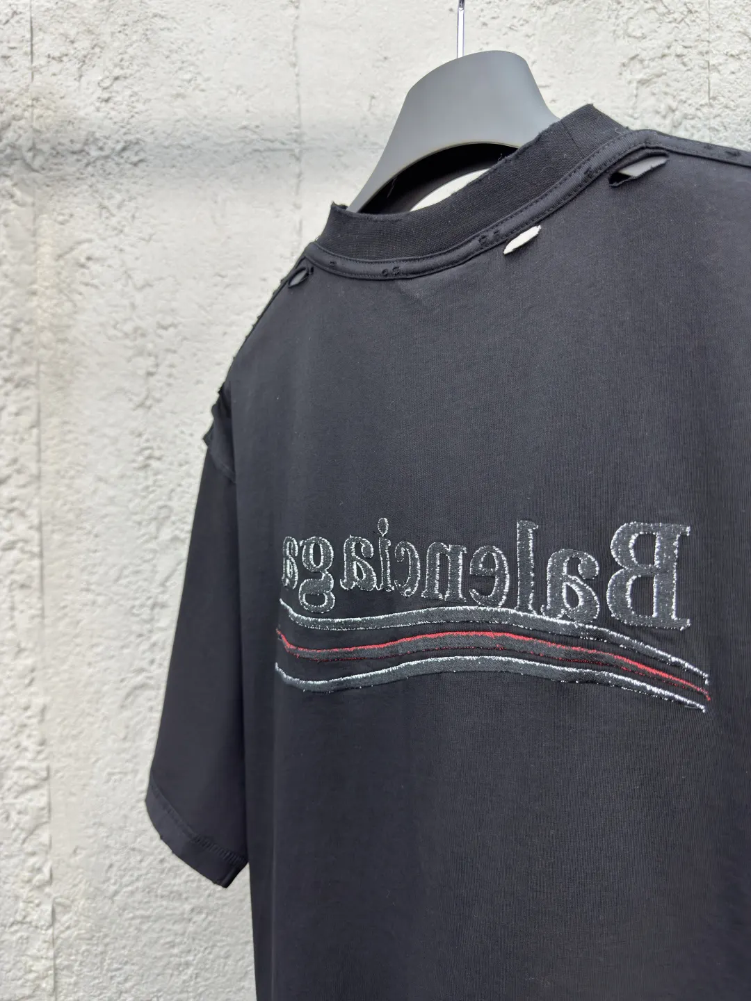 Balenciaga Black Short Sleeve T-Shirt Street Casual