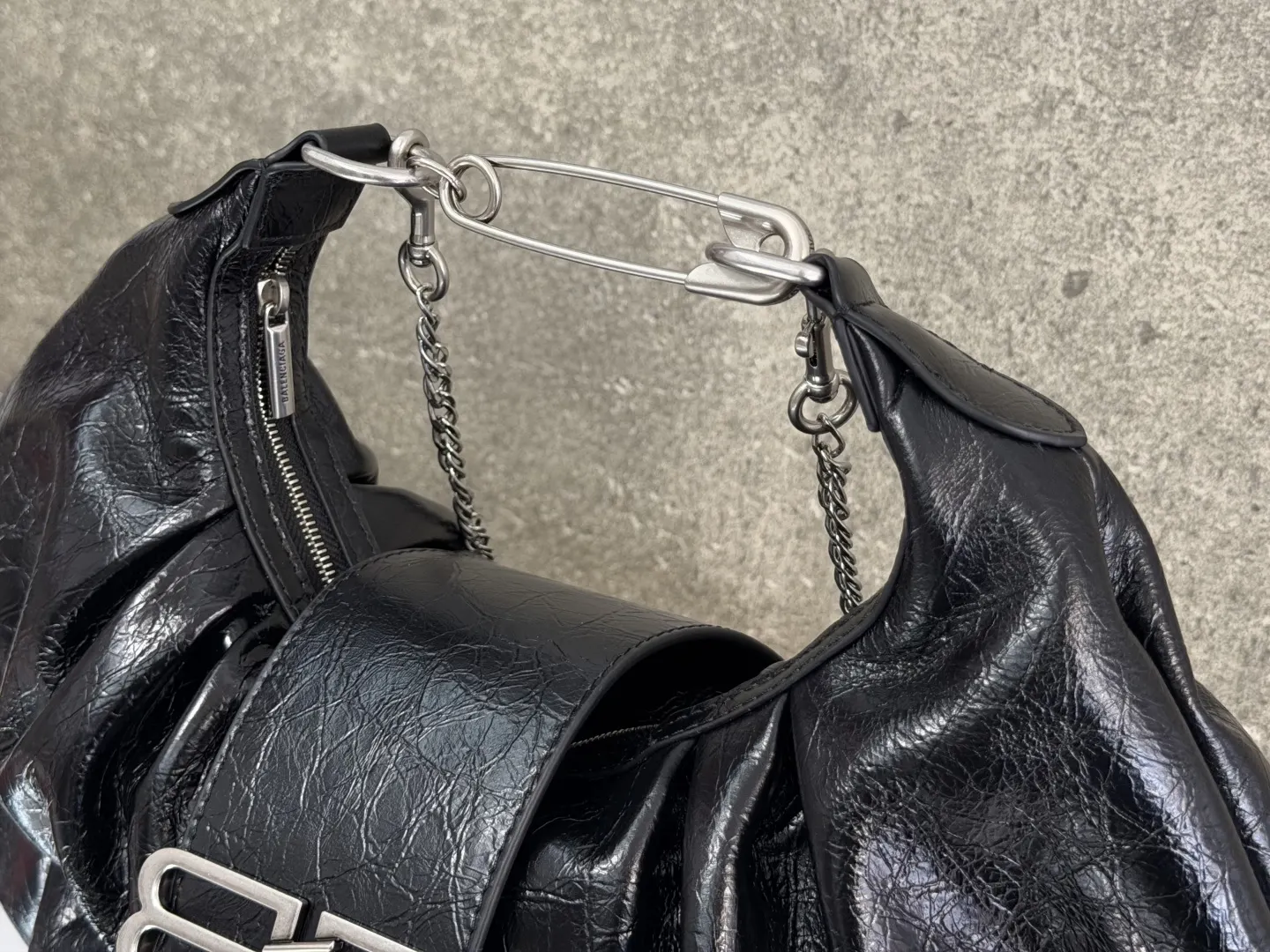 Balenciaga Black Leather Backpack