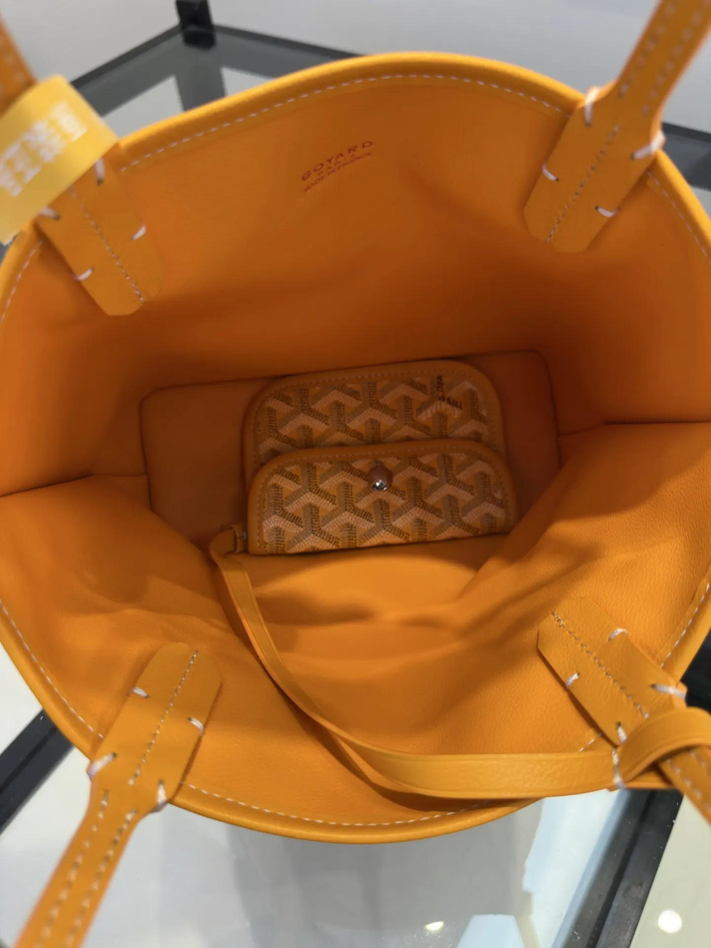 Goyard 黄色 小牛皮 托特包 大容量托特款