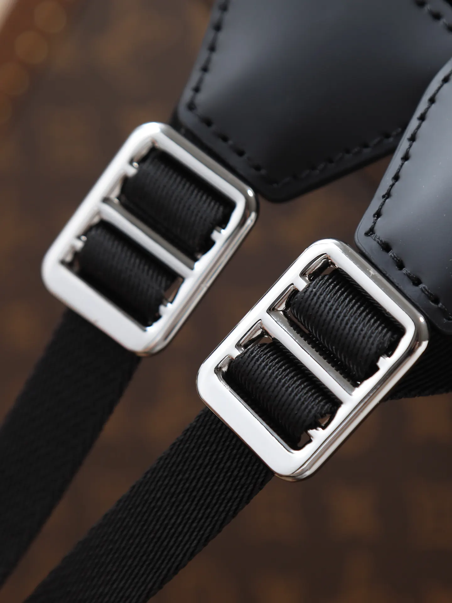 Black Monogram Fashion Item Travel Leather