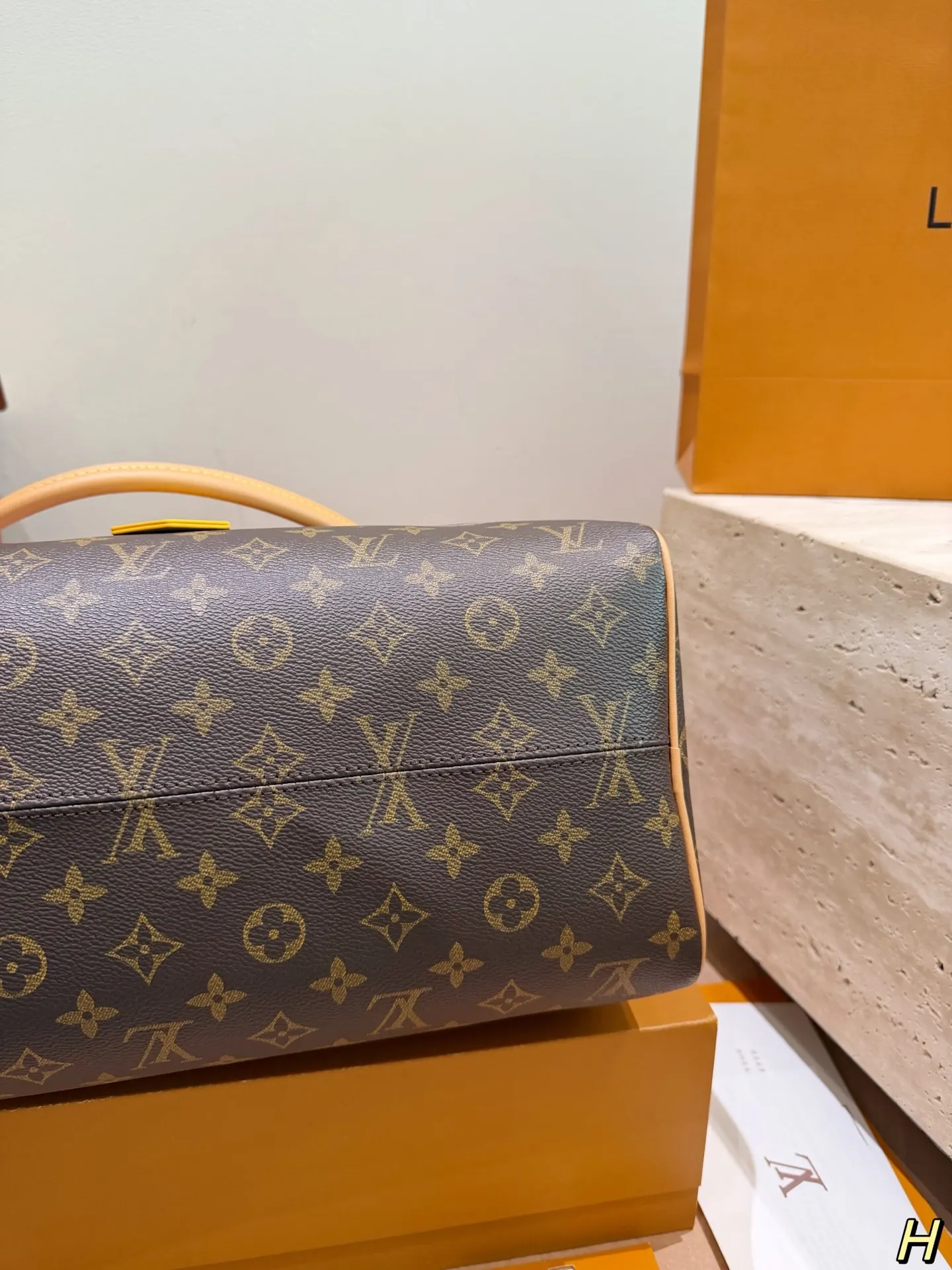 Louis Vuitton Speedy 米色 Monogram 手提包