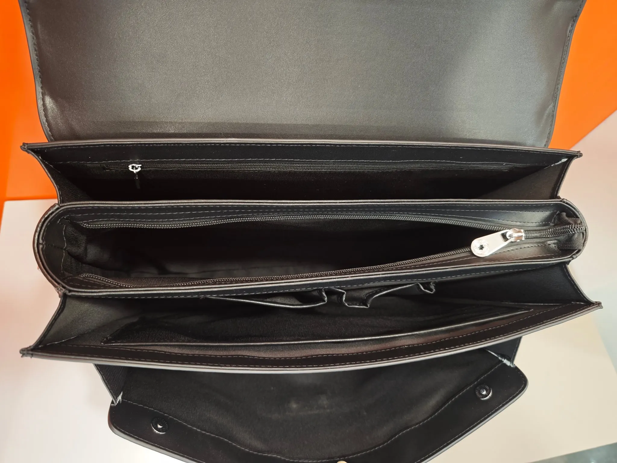 Black Briefcase Business Commuter Leather