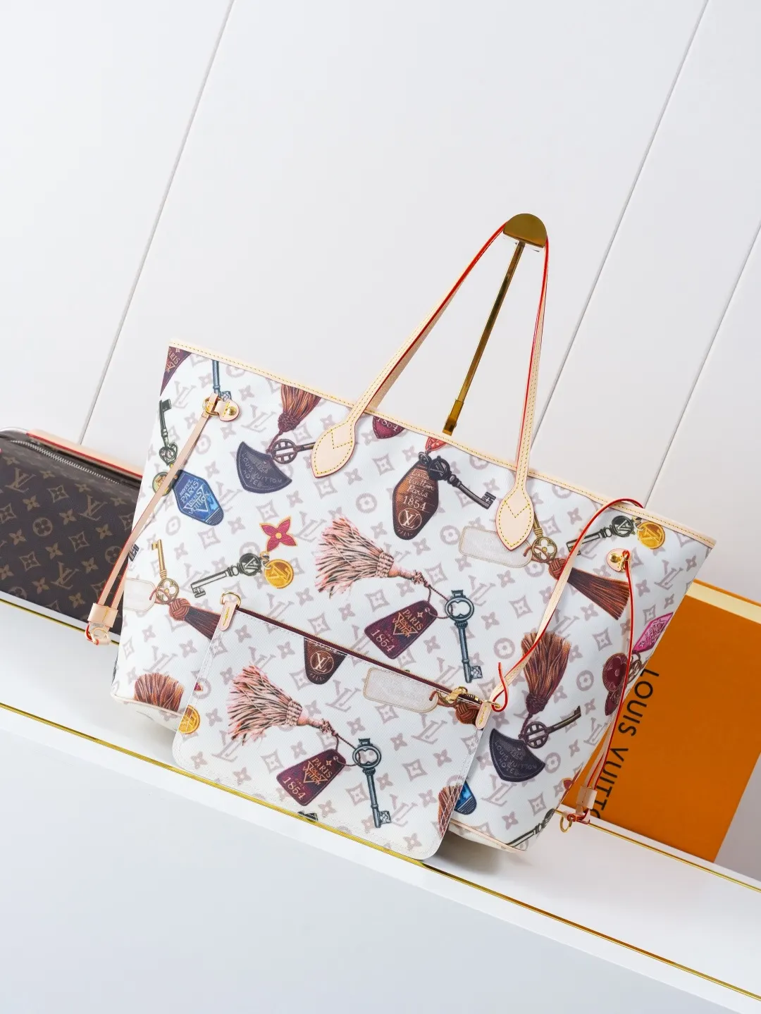 Neverfull 牛皮 收納包 旅行收納款