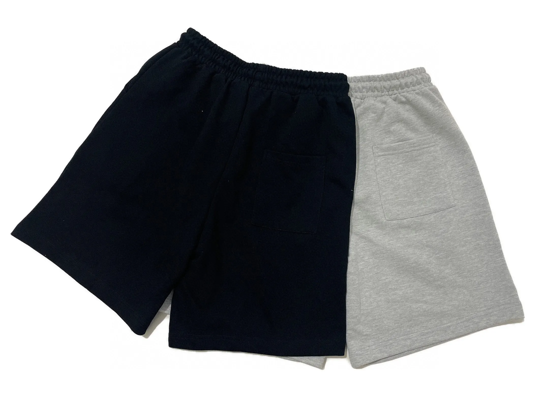 Balenciaga Black Cotton Logo Shorts Loose Casual