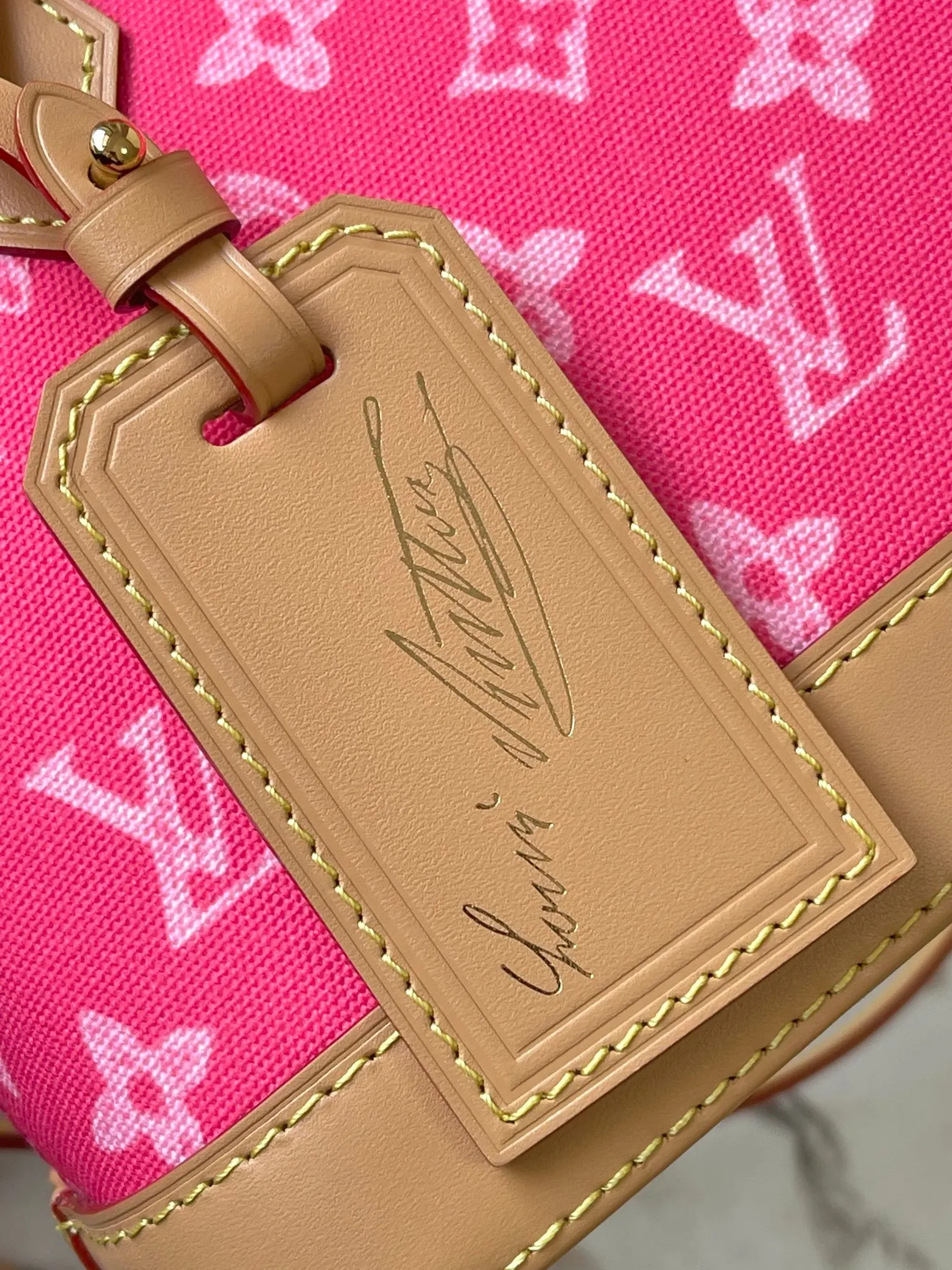 Louis Vuitton Alma 白色 皮革 手提包