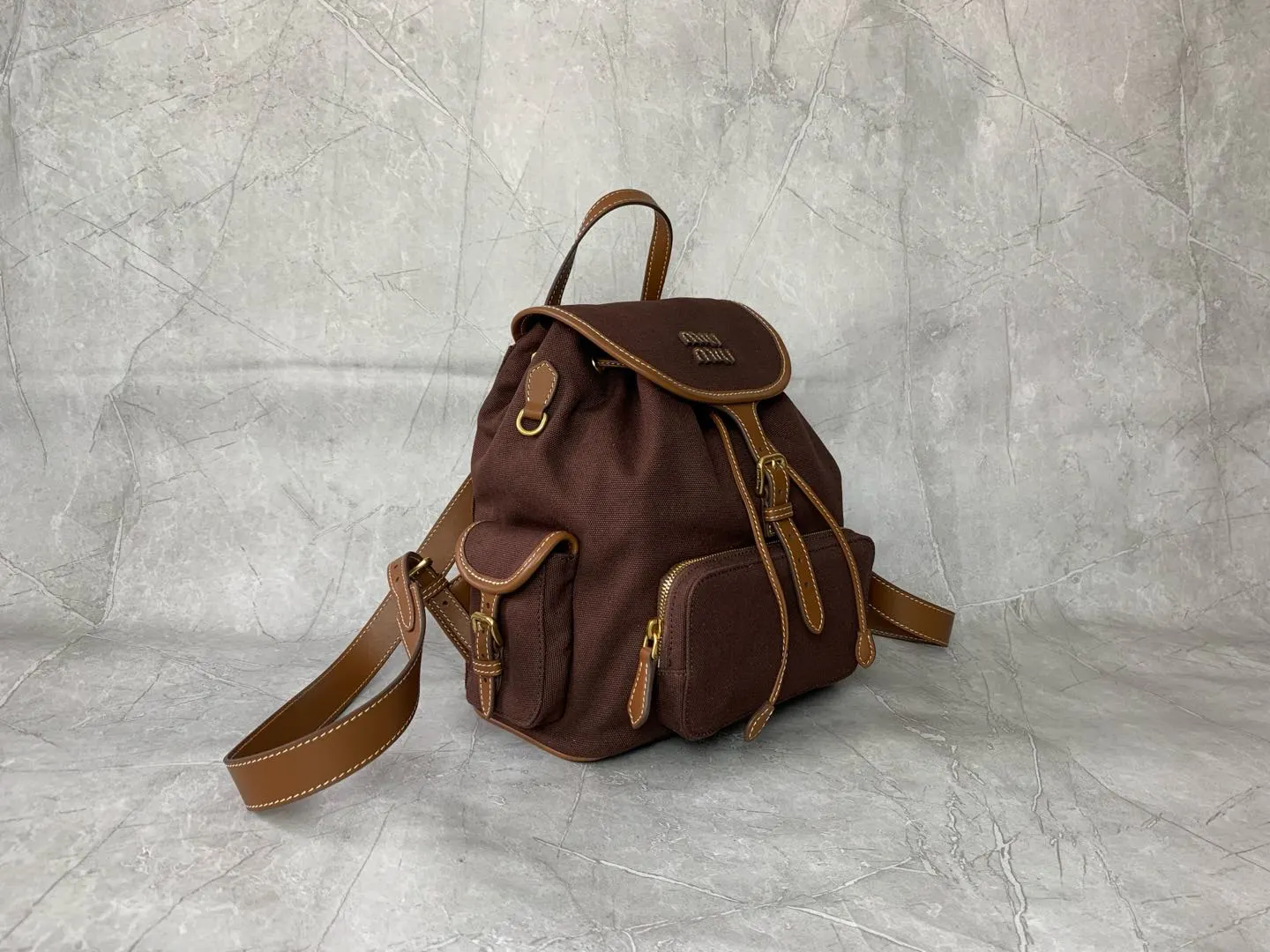 Backpack Canvas Leather