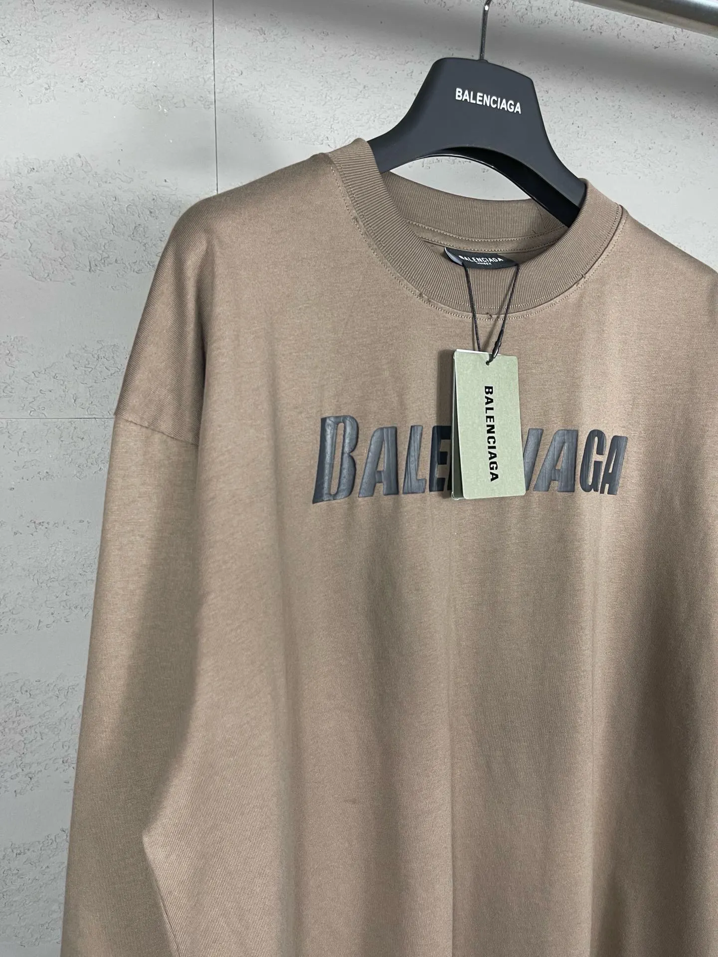 Balenciaga Black Cotton Logo Short Sleeve T-Shirt Loose
