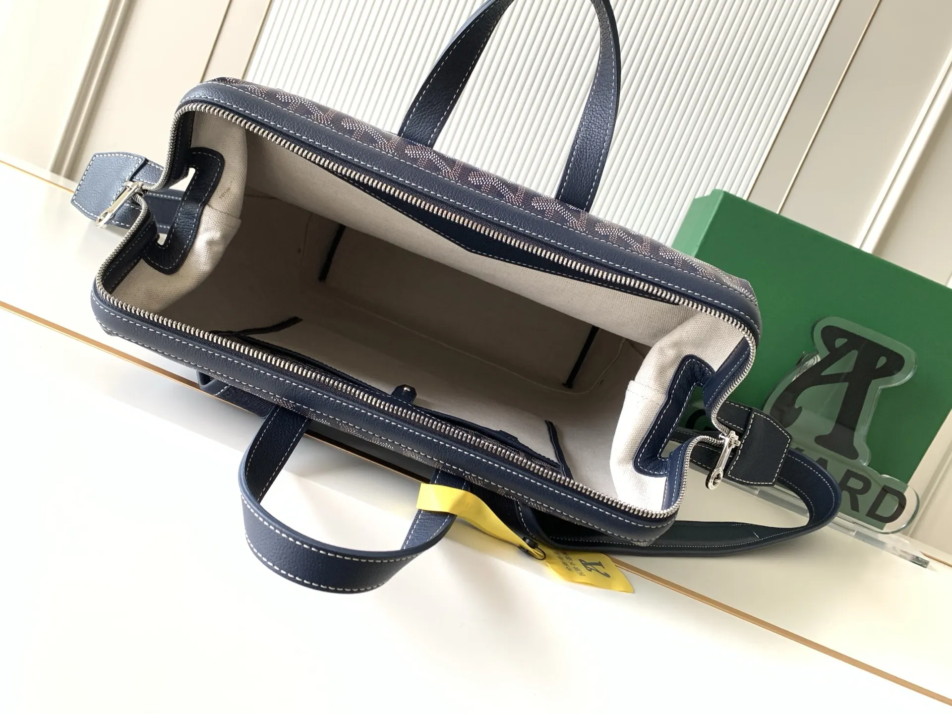 Goyard Black Brown Backpack Leather