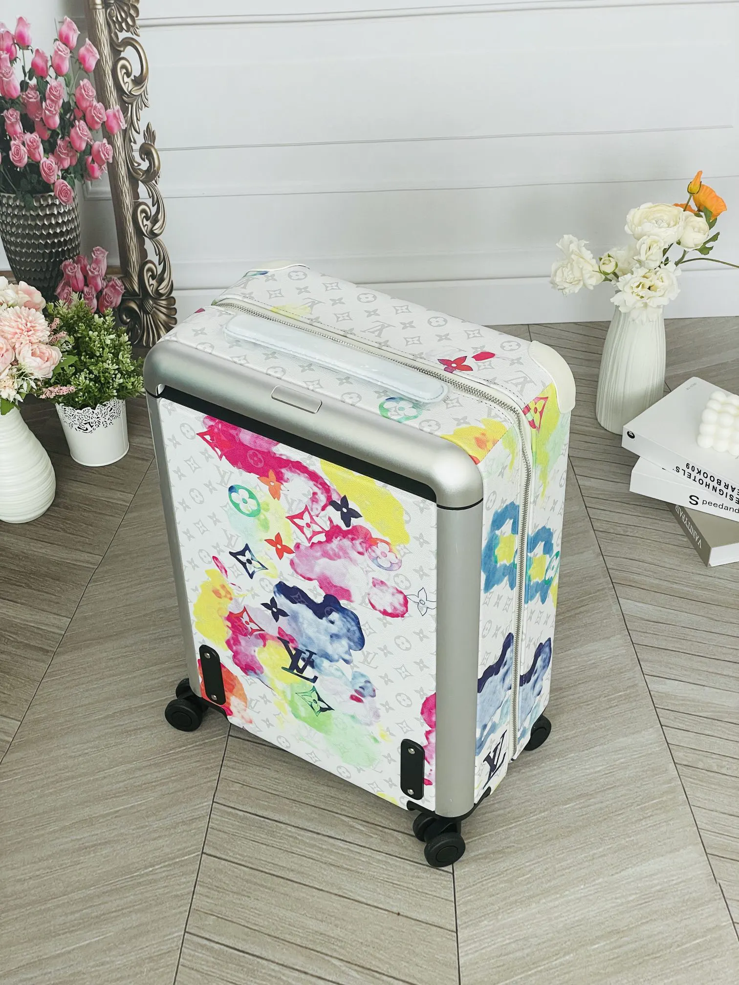 LV 老花 帆布 行李箱 旅行拉杆款 輕便出行款