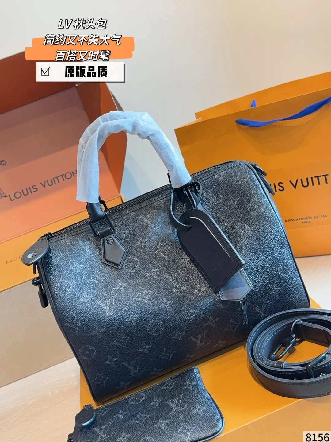 LV Keepall 黑色 老花 帆布 旅行袋 大容量旅行款