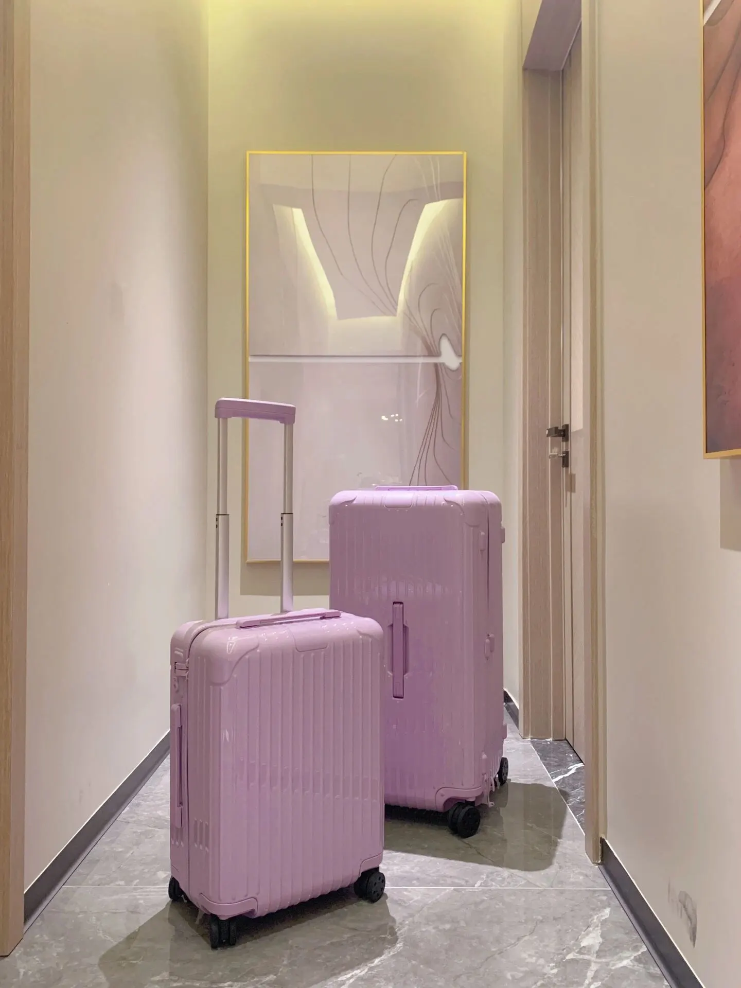 Rimowa Black White Suitcase Travel Lightweight