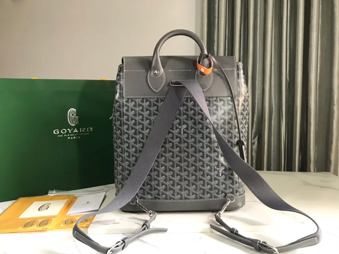 Goyard Black Brown Backpack