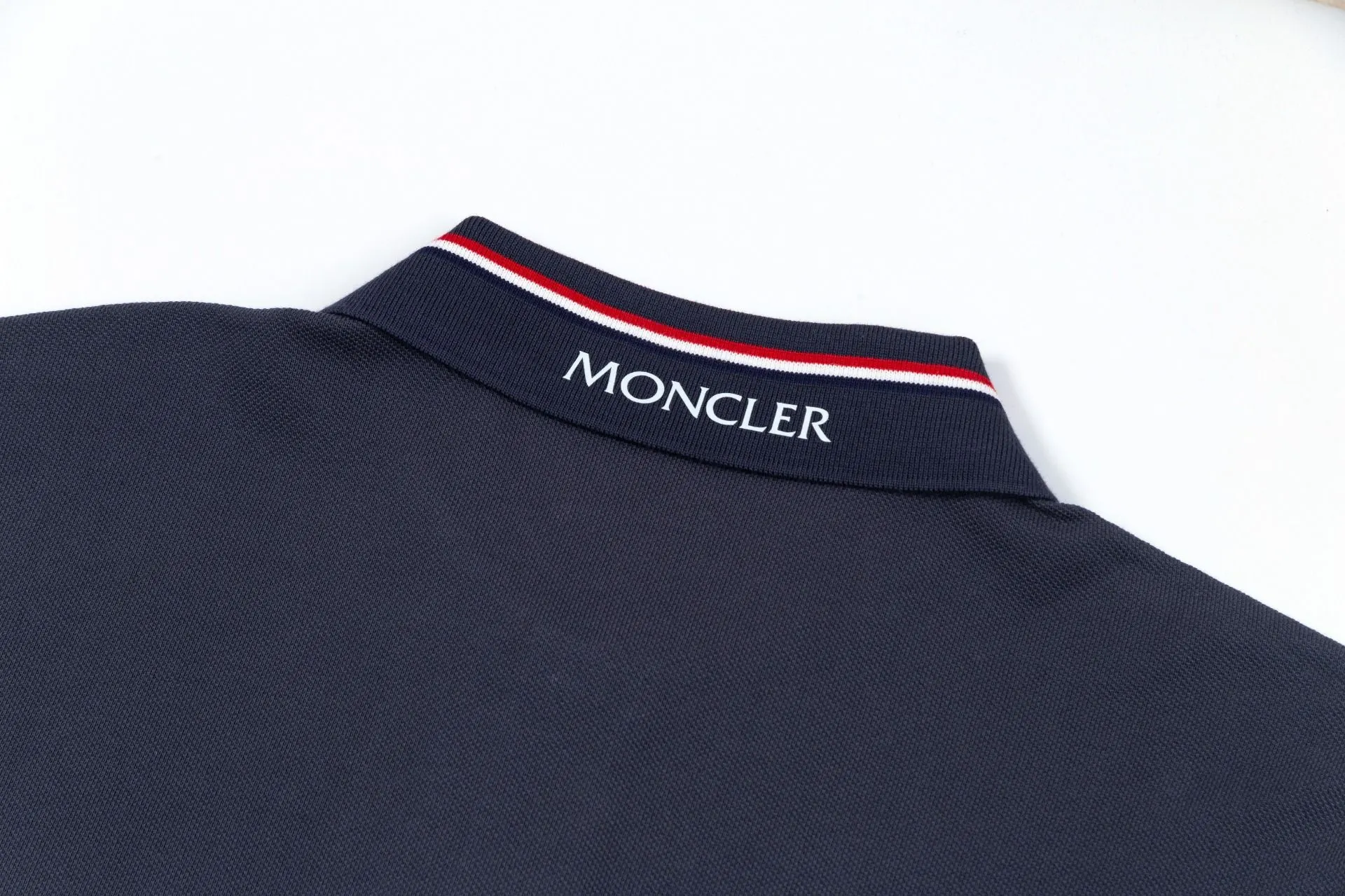 Moncler Embroidery Cotton Short Sleeve T-Shirt Daily Versatile Image 4 Moncler Embroidery Cotton Short Sleeve T-Shirt Daily Versatile Image 4