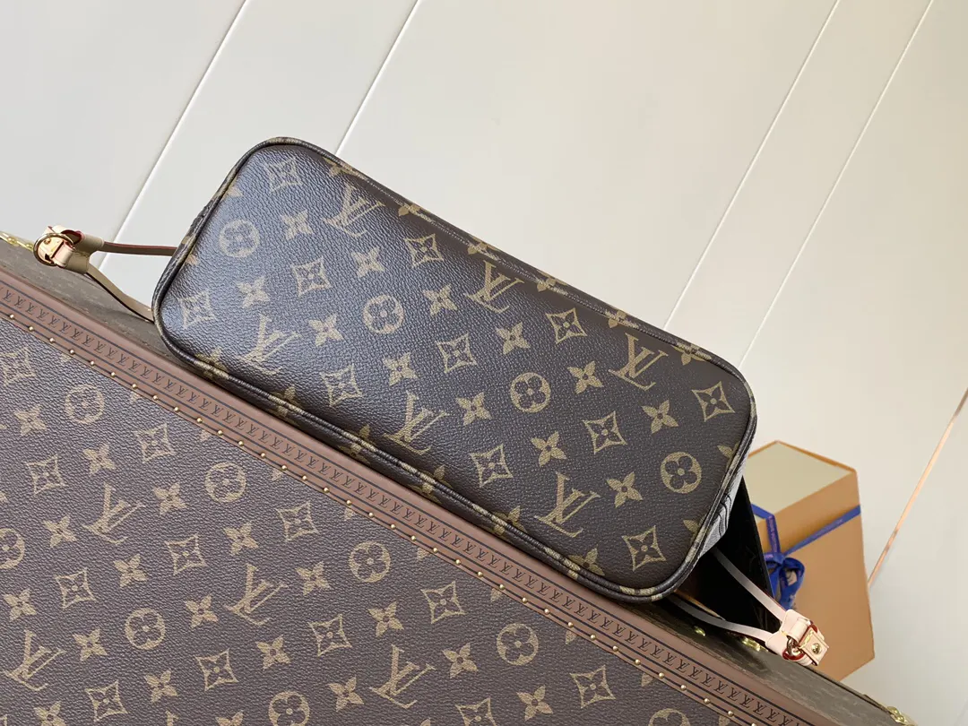 LV Neverfull 金色 牛皮 手拿包 精致手拿款