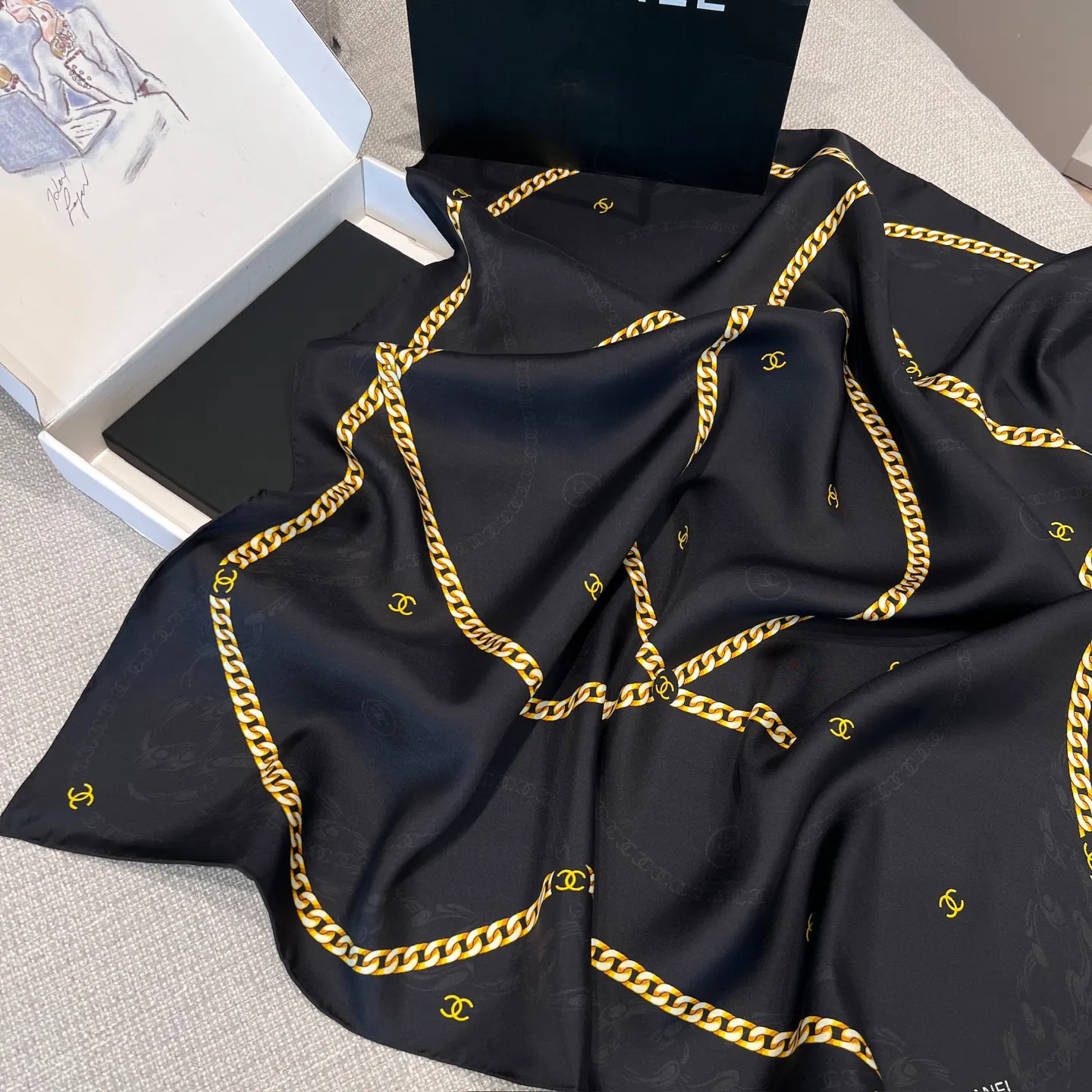 Chanel Gold Scarf Image 9 Chanel Gold Scarf Image 9