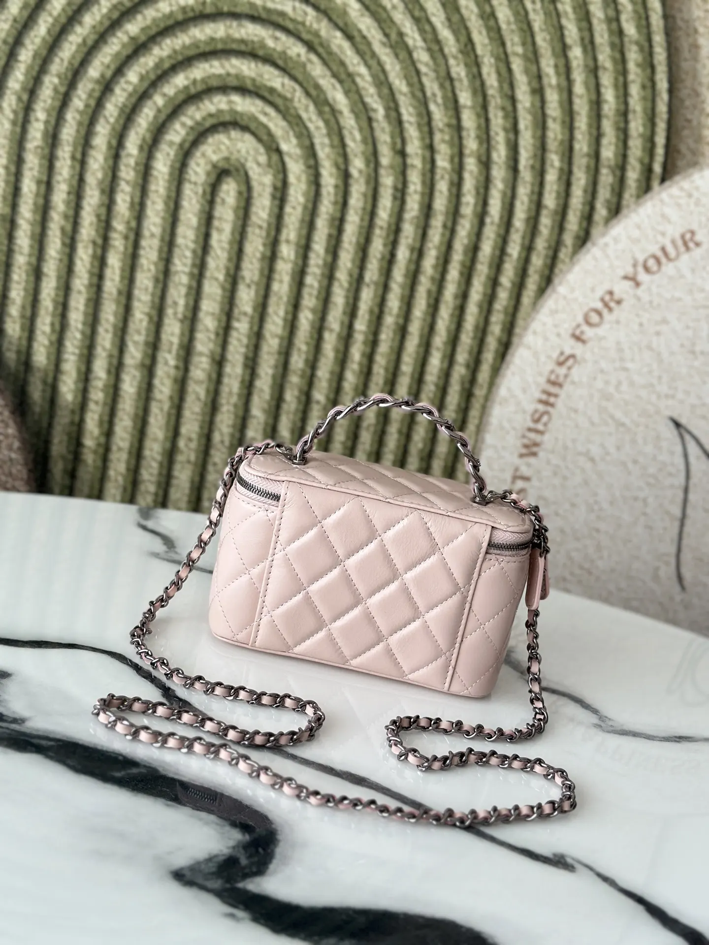 Pink Organizer Pouch Travel Leather