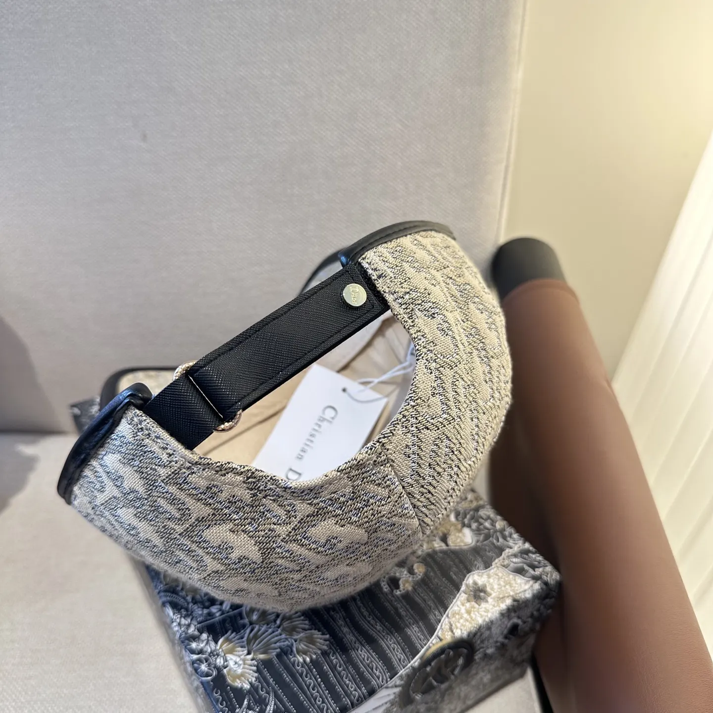 Dior Oblique 黑色/灰色 印花 拖鞋