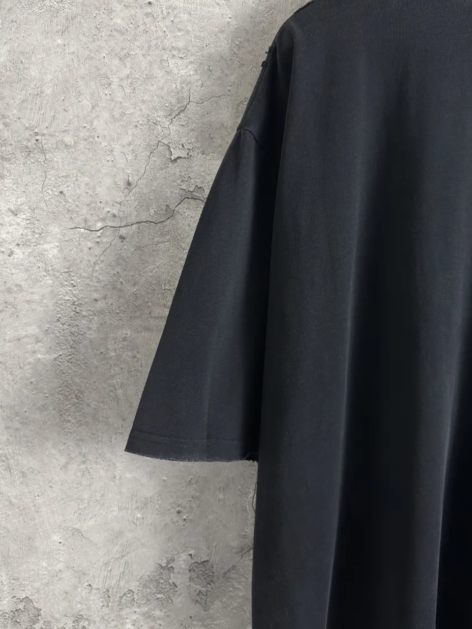 Balenciaga 黑色 字母 刺绣 短袖T恤 街头休闲款