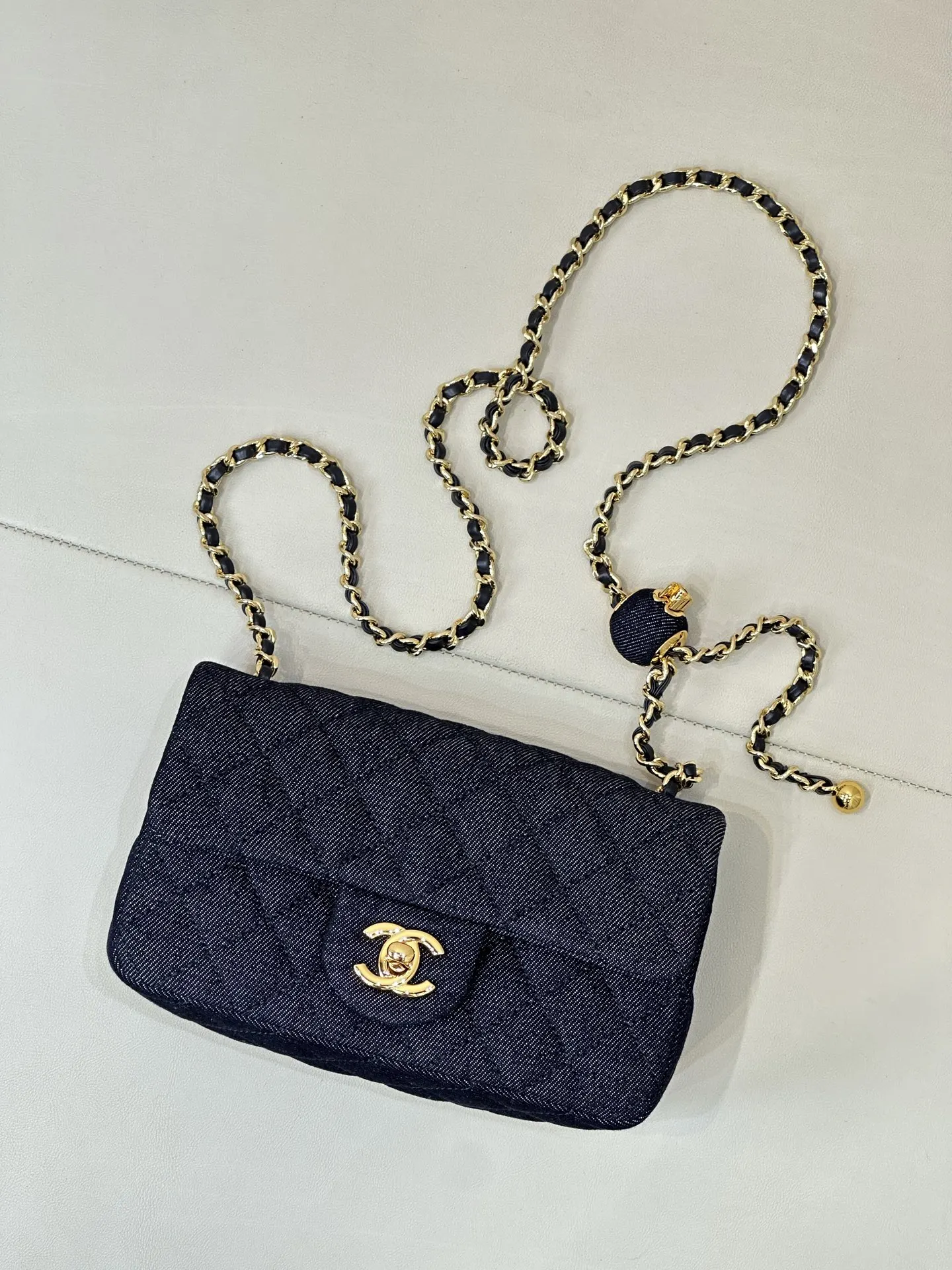 CHANEL 牛仔 丹宁 鏈條包 精致鏈條款