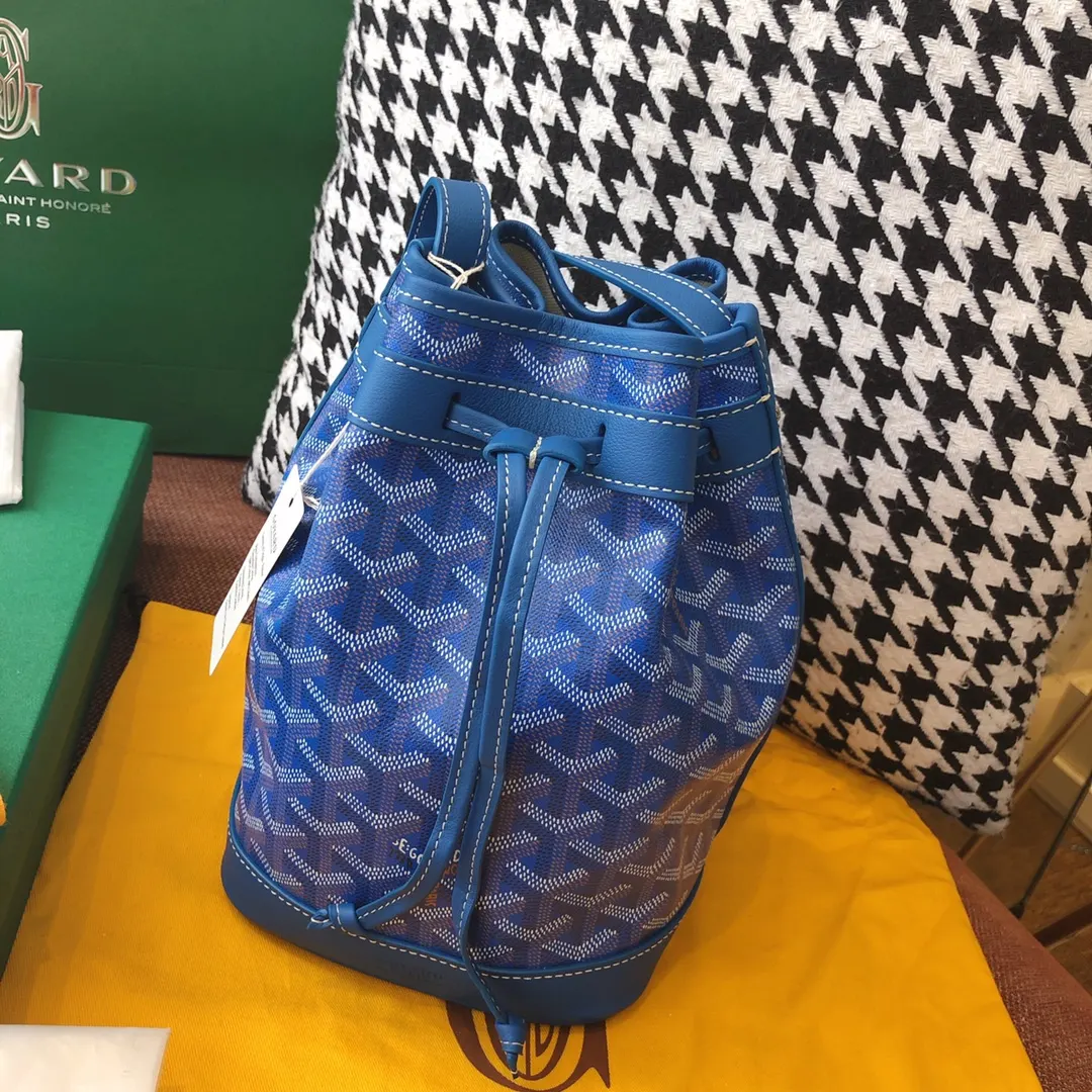 Goyard 老花 藍色 帆布 水桶包 休閒水桶款