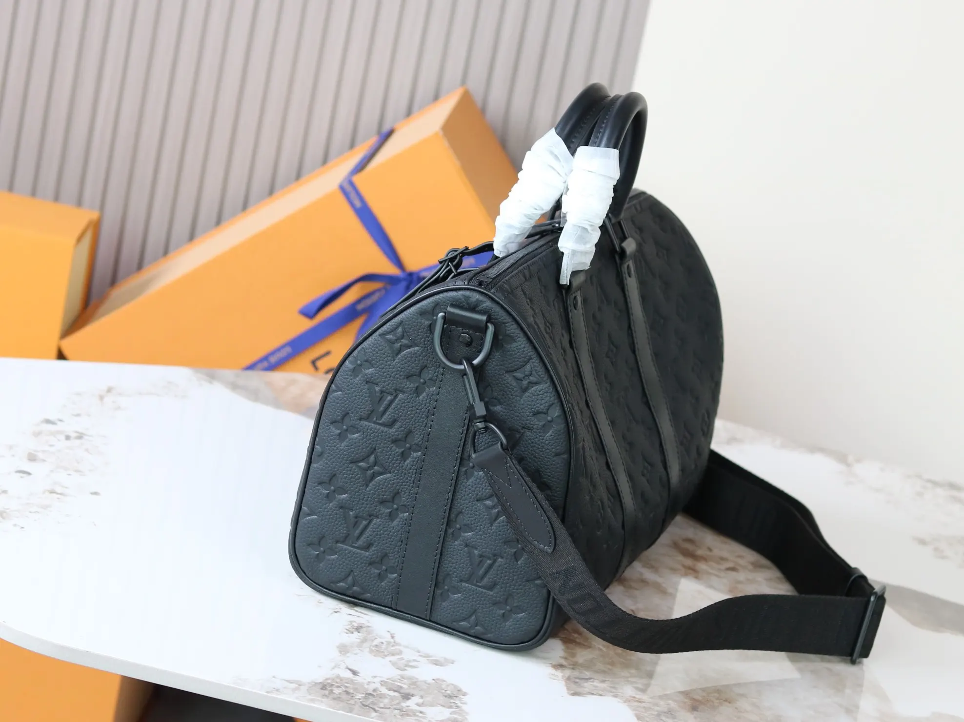 LV 黑色压纹Keepall旅行袋 大容量款｜ORBUYBAG 岚奢包高端时尚精品