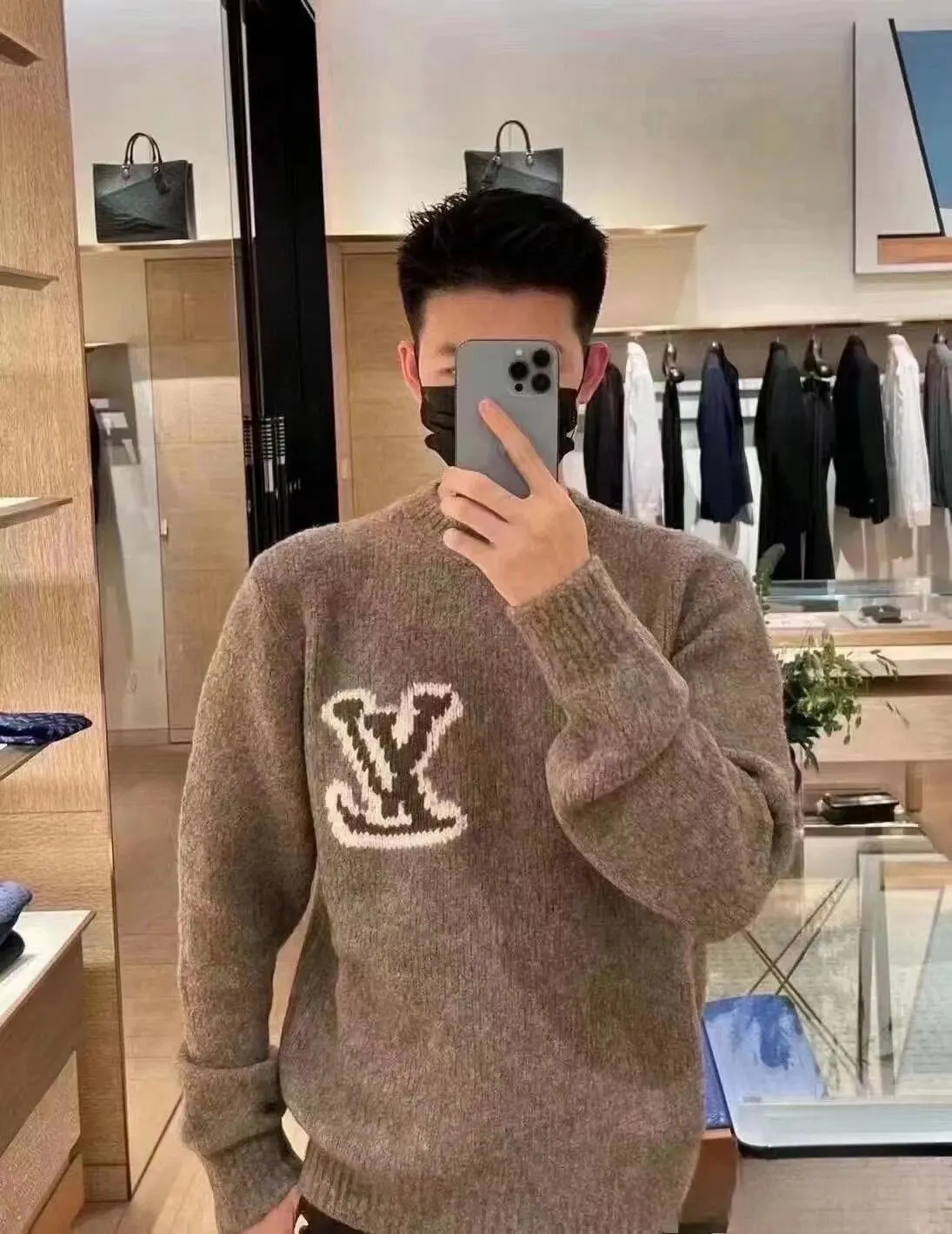 LV 字母 提花 针织衫 质感针织款