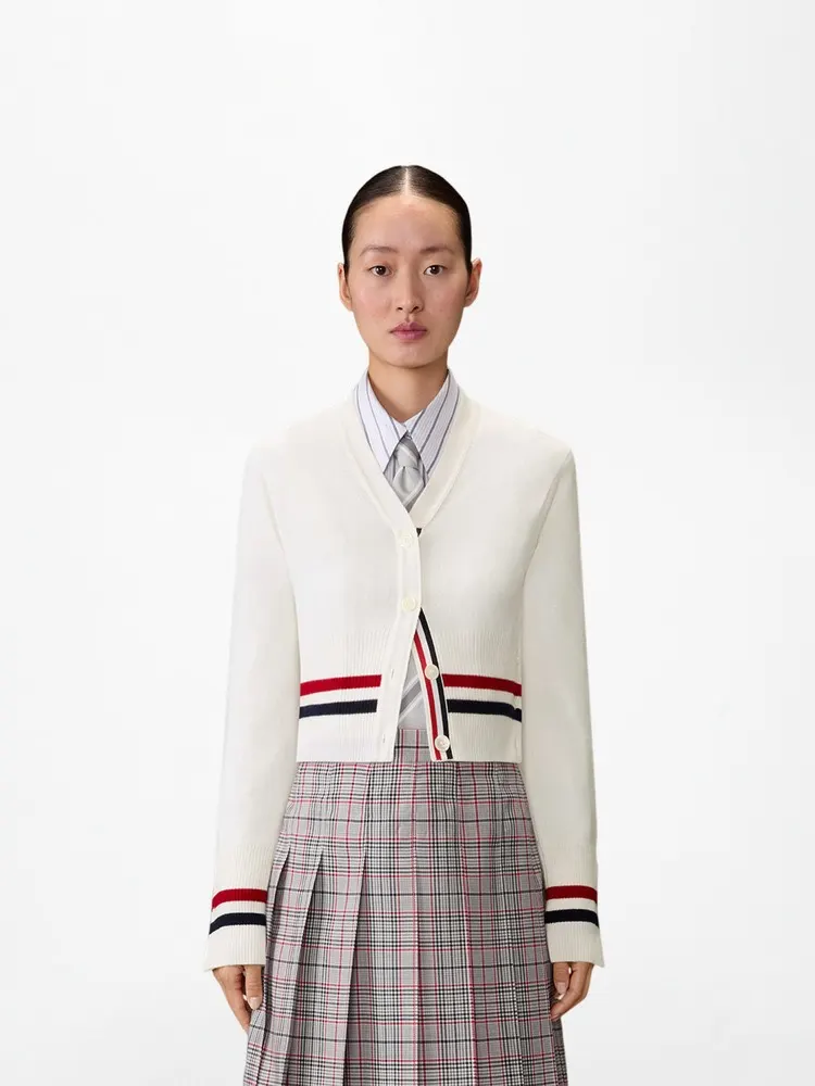 Thom Browne 26SS 白色 羊毛 外套 通勤休閒款(數字8) Thom Browne 26SS 白色 羊毛 外套 通勤休閒款(數字8)