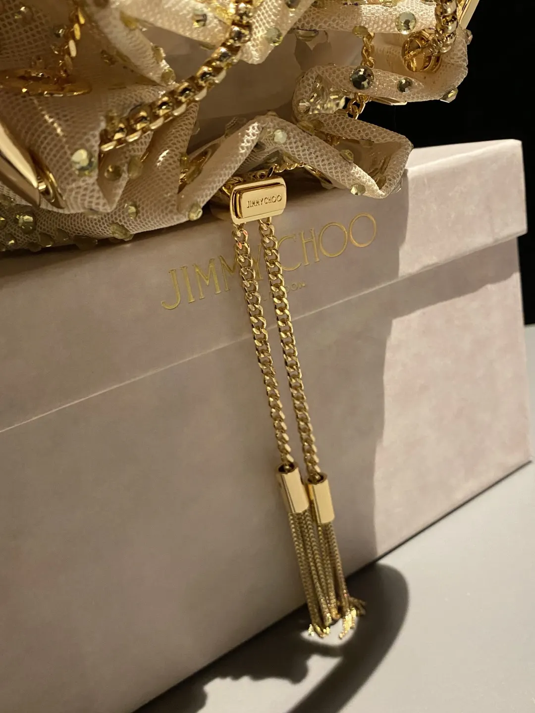 白色 Jimmy Choo 水桶包 休閒水桶款